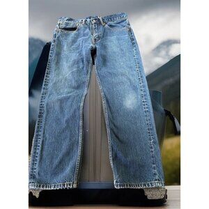 Levis Jeans Mens 34x29 Blue 505 Straight Denim Medium Wash Red Tag